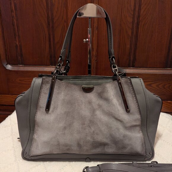 Coach Mixed Leather Dreamer 36 Handbag Gray - Picture 3 of 16
